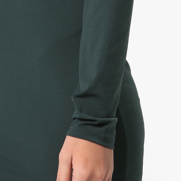 Vero Moda Sheath Dress with Notched Lapels (Dark Green) - Picture 6 of 15